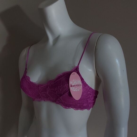 NWT Anemone Purple Lace Bra (S/M) - Picture 1 of 5